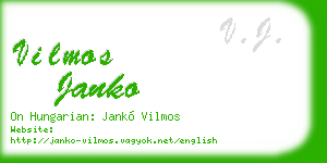vilmos janko business card